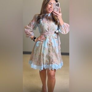 FLORENCE  Stylish Lace Trim Dress